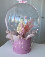 Mothers Day Hat Box with dried flowers and Pampas